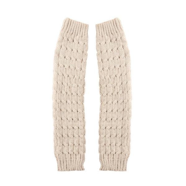 Leg Warmers Women Knee High Winter Knit Solid Crochet Leg Warmer Socks