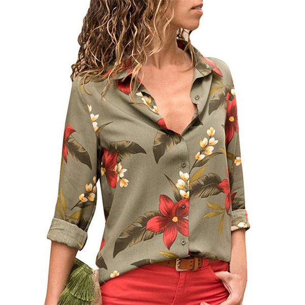 Women Blouses 2019 Long Sleeve Collar Office Shirt Leisure Blouse Shirt Casual Tops