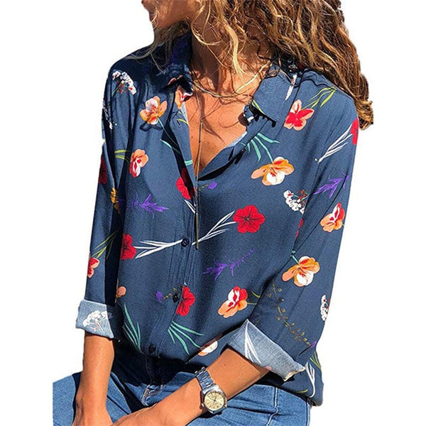 Women Blouses 2019 Long Sleeve Collar Office Shirt Leisure Blouse Shirt Casual Tops