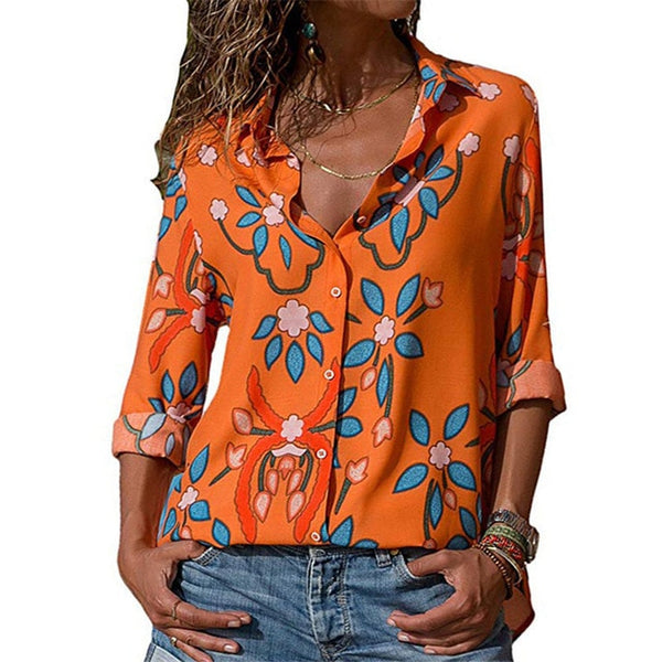 Women Blouses 2019 Long Sleeve Collar Office Shirt Leisure Blouse Shirt Casual Tops