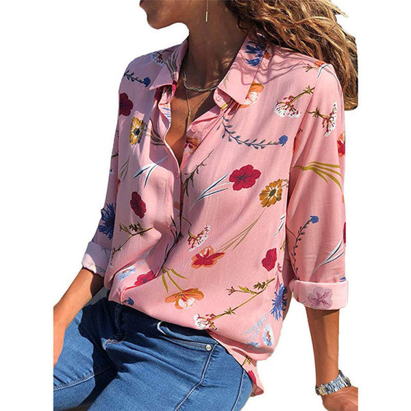 Women Blouses 2019 Long Sleeve Collar Office Shirt Leisure Blouse Shirt Casual Tops