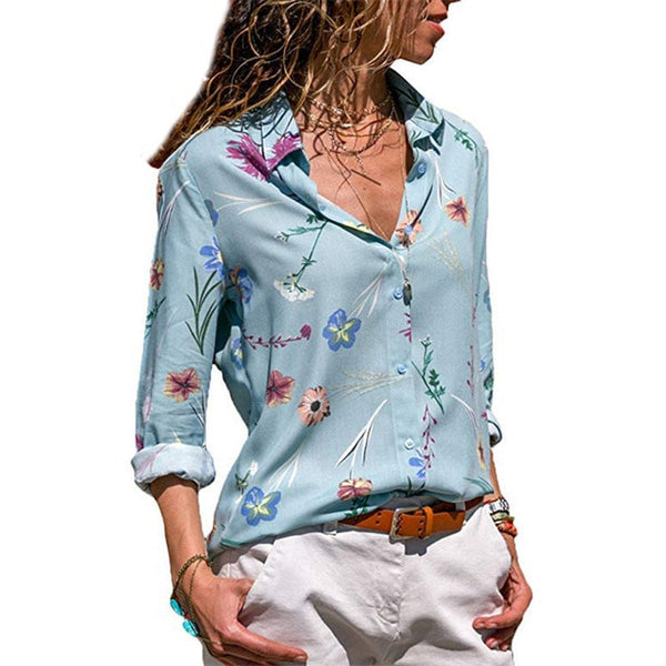 Women Blouses 2019 Long Sleeve Collar Office Shirt Leisure Blouse Shirt Casual Tops