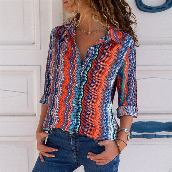 Women Blouses 2019 Long Sleeve Collar Office Shirt Leisure Blouse Shirt Casual Tops