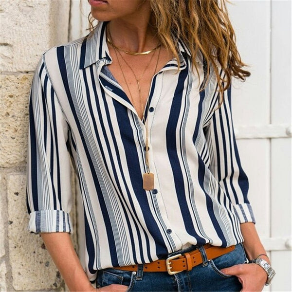 Women Blouses 2019 Long Sleeve Collar Office Shirt Leisure Blouse Shirt Casual Tops