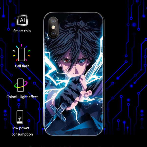 Glowing LED Call Flash Light Up Glass Case For iphone 11 PRO X XS MAX 6 7 8 Plus