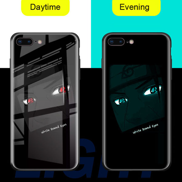 NEW  Luminous Glass Case For iphone 11 pro Max 7 8 6s Plus Xs Max Xr case Cover
