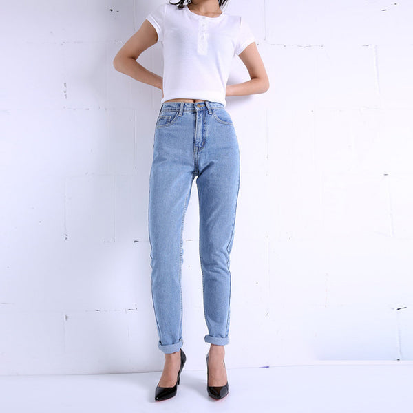 2019 Harem Pants Vintage High Waist Jeans Woman Boyfriends Women's Jeans