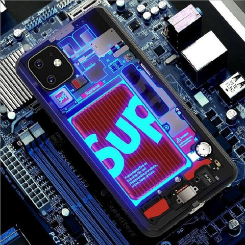 Suitable for iphone11 glass shell apple 11promax call flash sound control light phone case